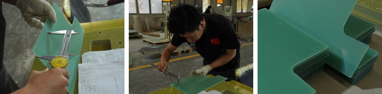 Epoxy sheet processing workshop